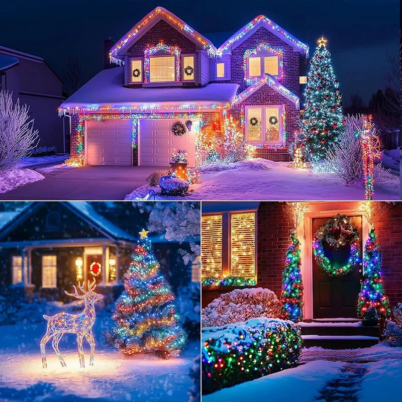 Solar String Lights, 8 Lighting Modes, IP65 Outdoor Decor, Warm White, White or RGB, 7m-30m Length Options for Patios - product view 6