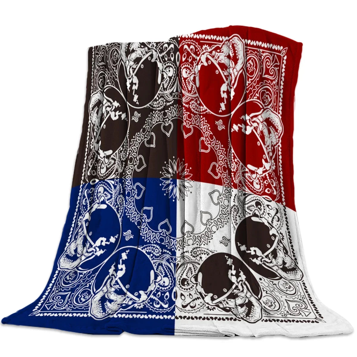 Printed Flannel Throw Blanket, 100% Polyester Rectangle Travel Blanket for Bed, Sofa and Home in 5 Sizes - product view 3