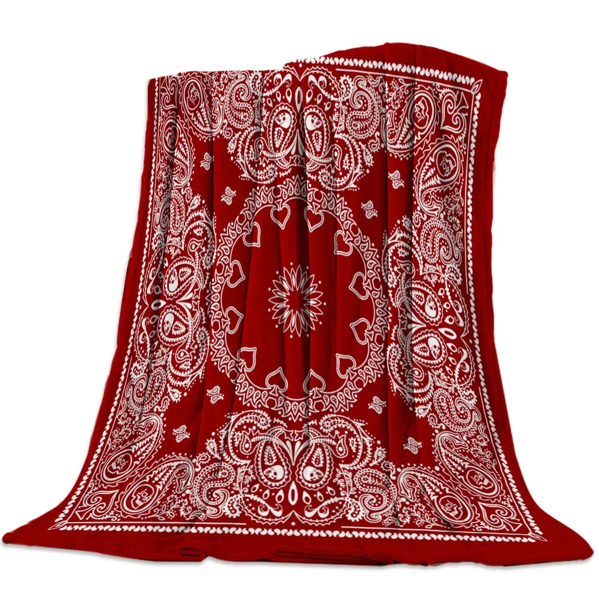 Printed Flannel Throw Blanket, 100% Polyester Rectangle Travel Blanket for Bed, Sofa and Home in 5 Sizes - product view 4