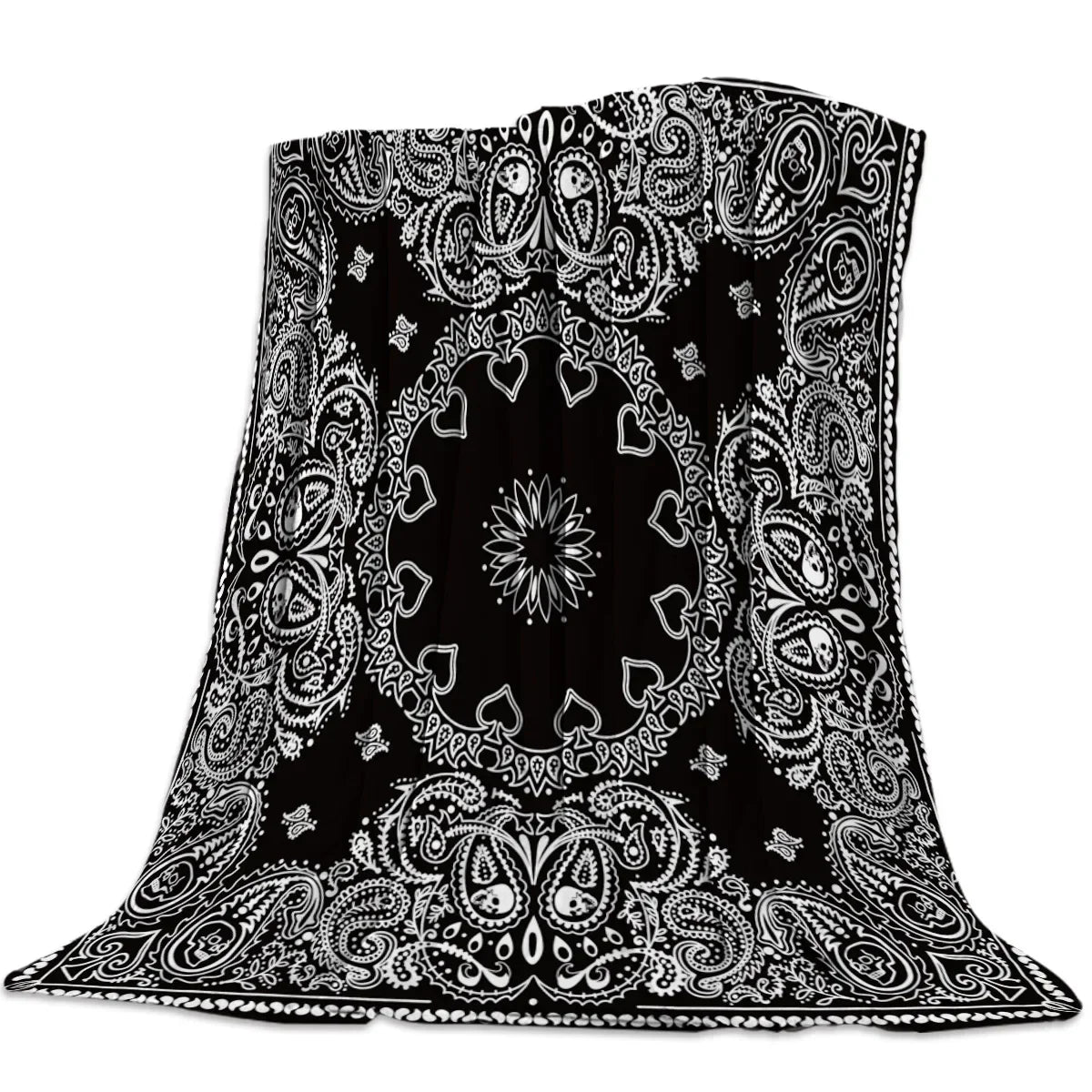 Printed Flannel Throw Blanket, 100% Polyester Rectangle Travel Blanket for Bed, Sofa and Home in 5 Sizes - product view 5