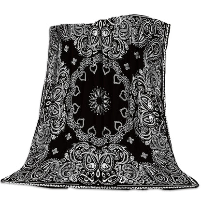 Printed Flannel Throw Blanket, 100% Polyester Rectangle Travel Blanket for Bed, Sofa and Home in 5 Sizes - product view 5
