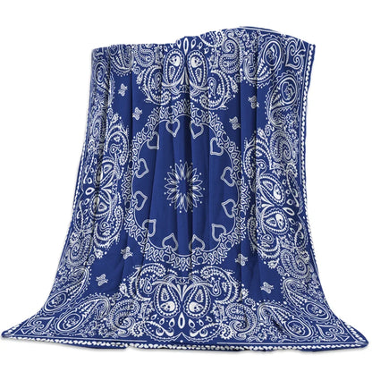 Printed Flannel Throw Blanket, 100% Polyester Rectangle Travel Blanket for Bed, Sofa and Home in 5 Sizes - product view 6