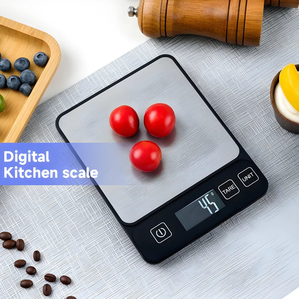 Digital Kitchen Scale, 10kg Capacity, LCD LED Display, 1g Accuracy, Battery Powered Food and Baking Weighing Scale - product view 4