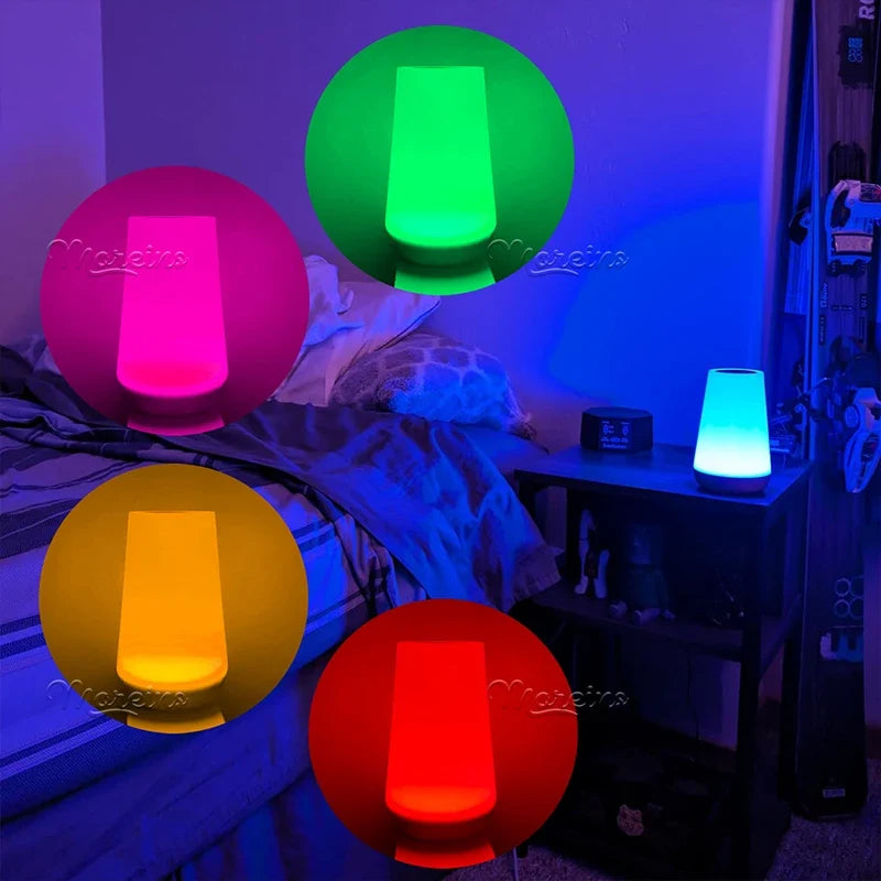 Rechargeable RGB Night Light, Touch & Remote Control Bedside Lamp, 13 Colors, 5 Brightness Levels, Timer Function - product view 5