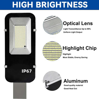 Solar Flood Light, 281-LED Outdoor Security Lamp with 8000mAh Battery, Remote Control, Auto On/Off and 8-12 Hour Runtime - product view 3