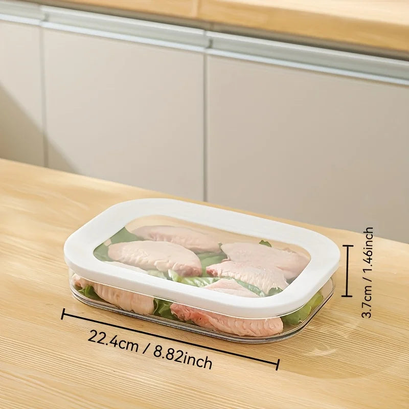 Stackable Food Storage Container, Clear Plastic Deli Organizer with Lid Options for Meat, Cheese, Bacon and Meal Prep - product view 1