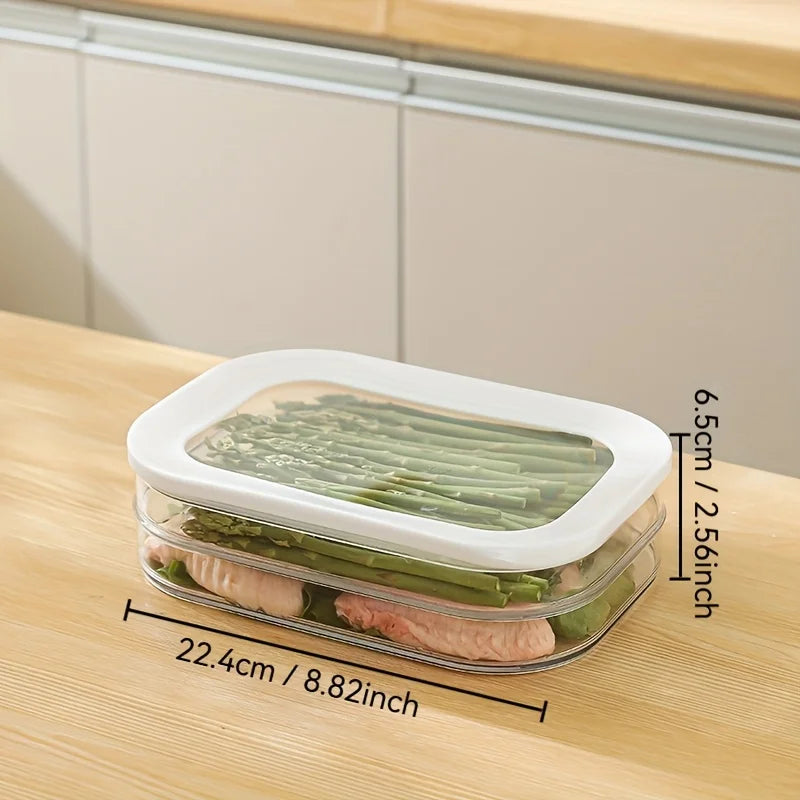 Stackable Food Storage Container, Clear Plastic Deli Organizer with Lid Options for Meat, Cheese, Bacon and Meal Prep - product view 4