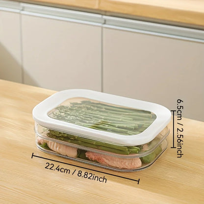Stackable Food Storage Container, Clear Plastic Deli Organizer with Lid Options for Meat, Cheese, Bacon and Meal Prep - product view 4