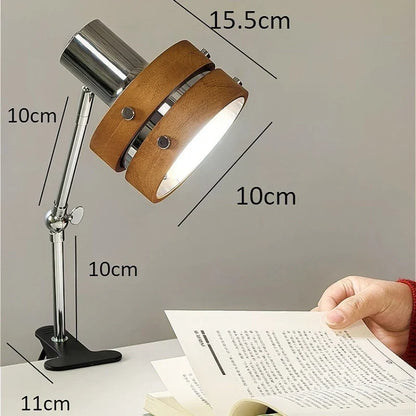 Swing Arm Clip Wall Lamp, ABS Body, E27 Base, Button Switch, Warm White or 3-Color Light for Bedside Reading - product view 3