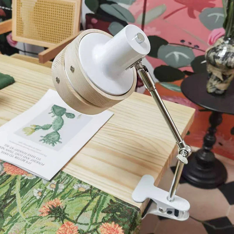 Swing Arm Clip Wall Lamp, ABS Body, E27 Base, Button Switch, Warm White or 3-Color Light for Bedside Reading - product view 4