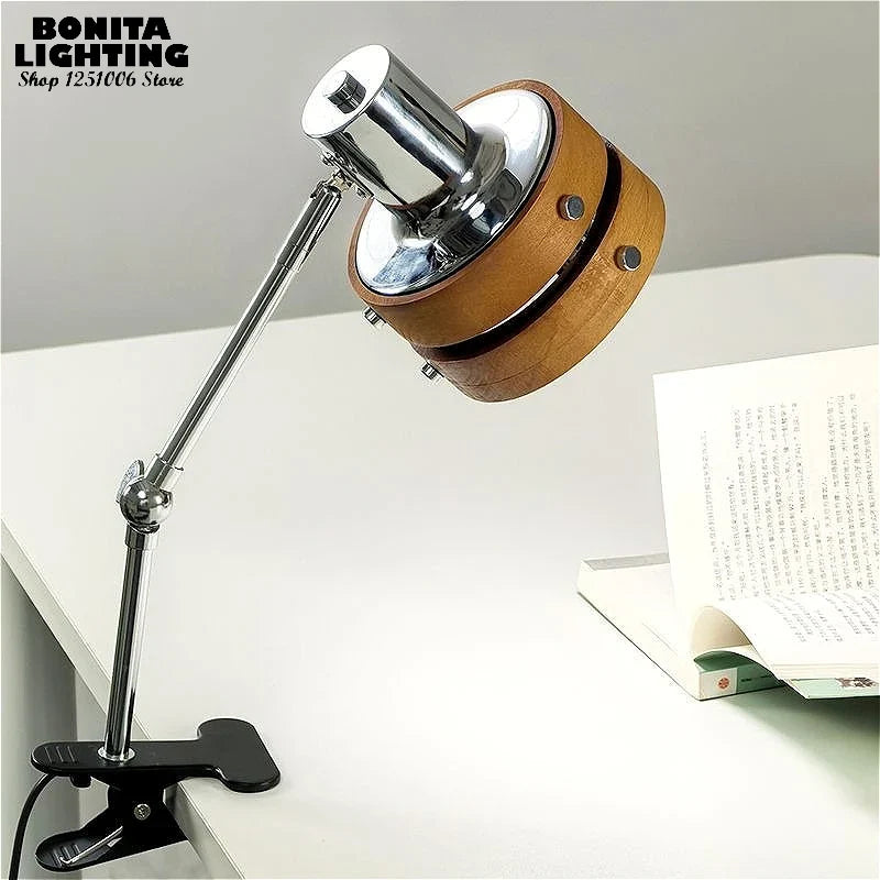 Swing Arm Clip Wall Lamp, ABS Body, E27 Base, Button Switch, Warm White or 3-Color Light for Bedside Reading - product view 6