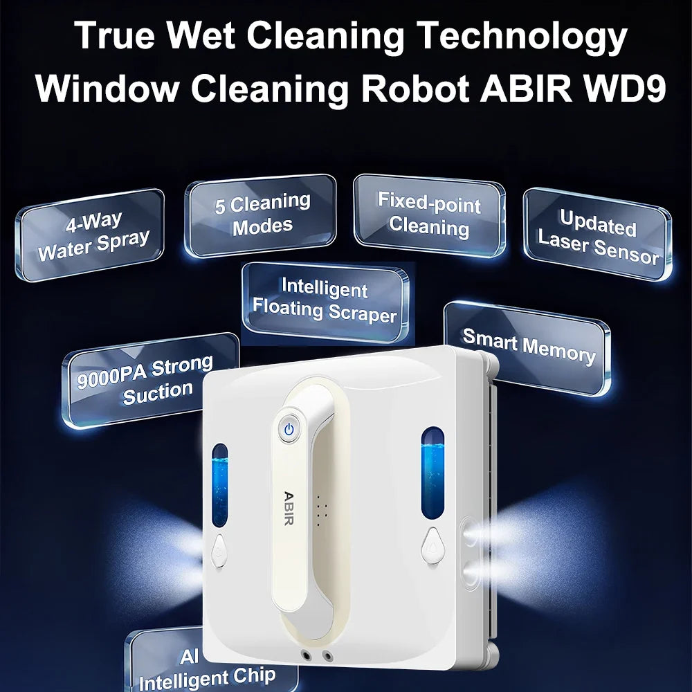 Robot Window Vacuum Cleaner, Wet and Dry Glass Cleaning Design, Remote Control, ABS Body for Home Windows - product view 2