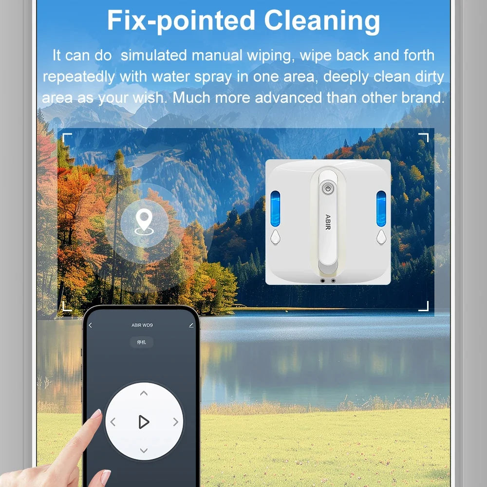 Robot Window Vacuum Cleaner, Wet and Dry Glass Cleaning Design, Remote Control, ABS Body for Home Windows - product view 5