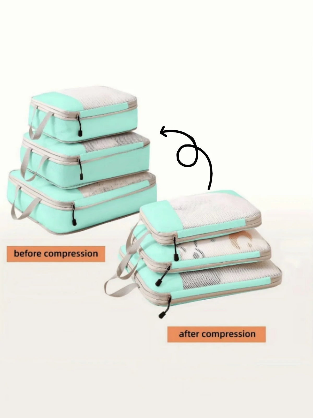 compression packing cubes - product view 1