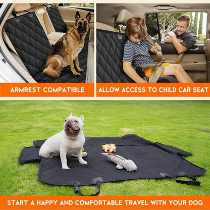 Waterproof Dog Car Seat Cover, 53 x 47 Inch Oxford Back Seat Protector with Non-Slip Backing and Convertible 4-in-1 Design - product view 3