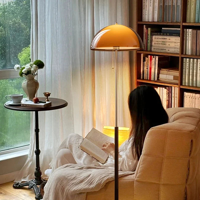 Modern Floor Lamp with Acrylic Shade, E27 Bulb, AC Power, Button Switch and Warm, White or Natural Light Options - product view 4