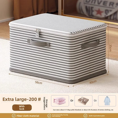 Lockable Storage Box, Reusable PA+PE Foldable Wardrobe Organizer for Clothes, Blankets and Toys in Five Sizes - product view 5