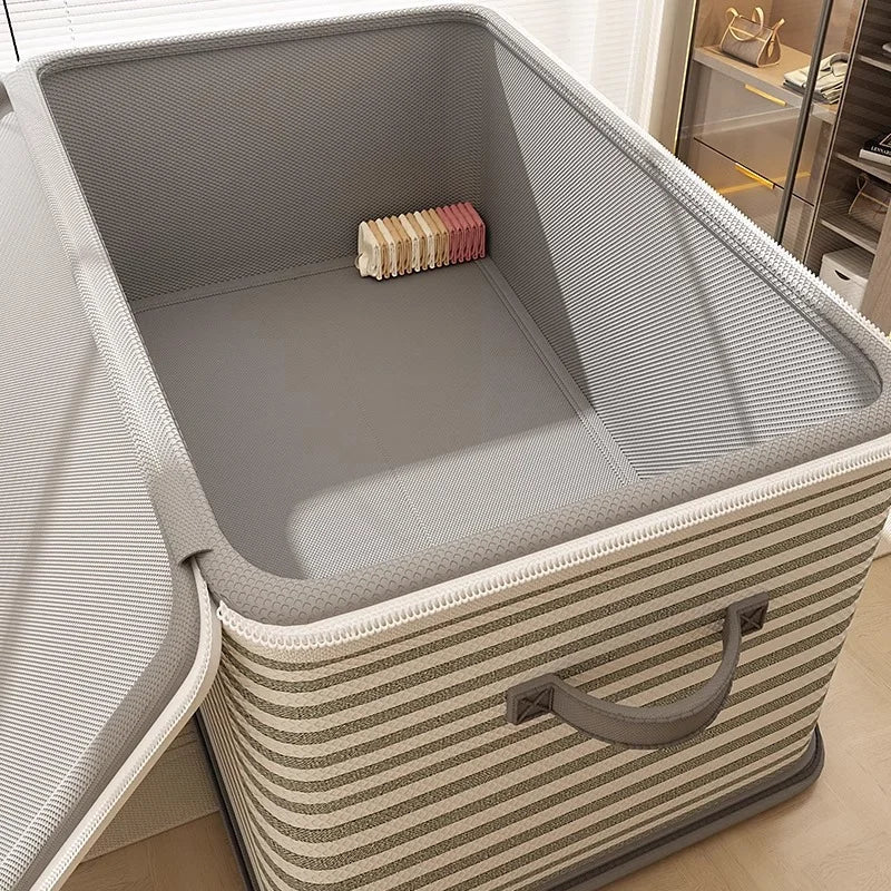 Lockable Storage Box, Reusable PA+PE Foldable Wardrobe Organizer for Clothes, Blankets and Toys in Five Sizes - product view 6