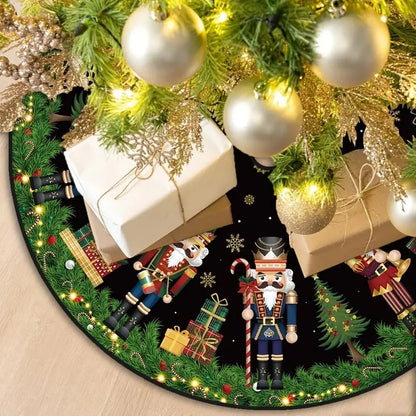 Christmas Tree Skirt, Festive Pleated Trim Cloth Tree Base Cover in 60, 80, 90 or 120 cm for Holiday Decor - product view 5