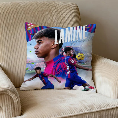 Double-Sided Printed Football Cushion Cover, Polyester Square Decorative Pillowcase for Sofa, Car and Chair, Eight Sizes - product view 4