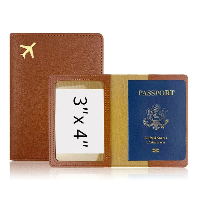 Personalized Passport Holder, Custom Name or Initial Engraving, Travel Accessory in 5 Color Options - product view 4