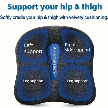 Memory Foam Chair Cushion, Breathable Polyester Cover, Ergonomic Seat Support for Office Chairs, Student Stools and Car Seats - product view 5