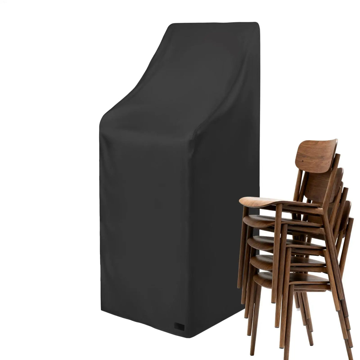 Patio Furniture Cover, Waterproof Polyester Garden Chair Protector, Adjustable Drawstring and Buckle, 65 × 65 cm - product view 3
