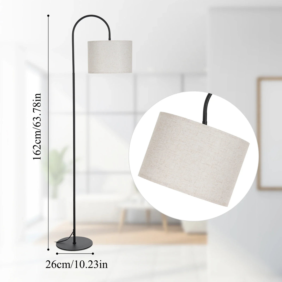 Fabric Floor Lamp, Assembly Design, Solar Power Source, Multicolor Finish for Living Rooms and Bedrooms - product view 2