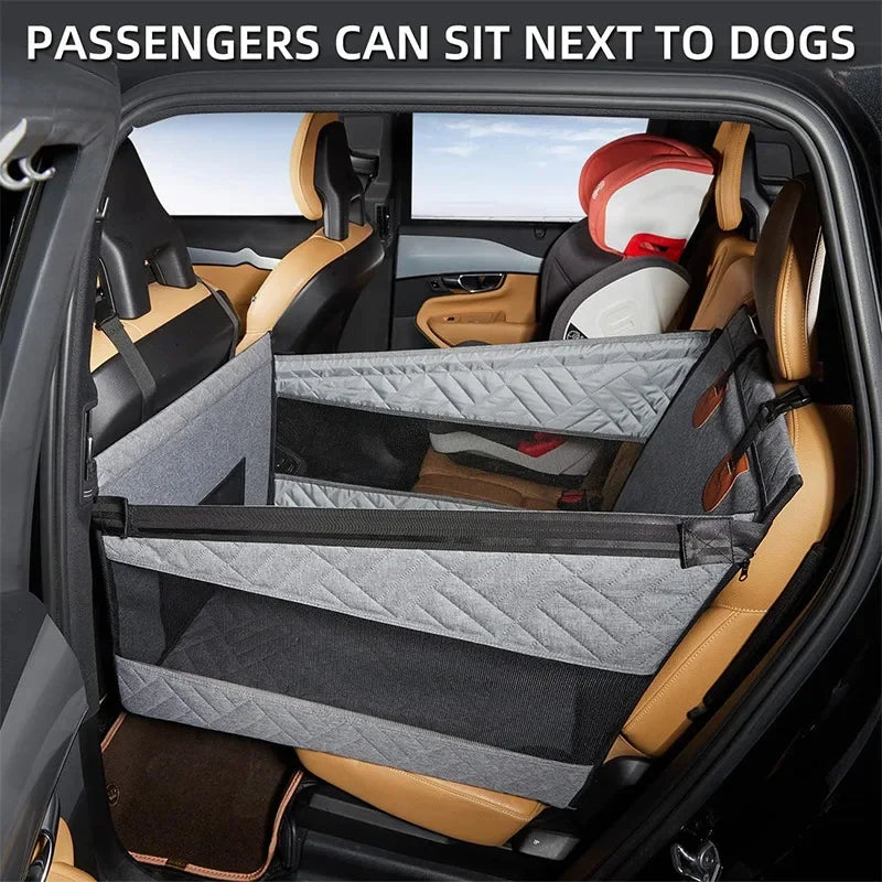 Waterproof Dog Car Hammock, Nylon Back Seat Extender with Mesh Pocket, Breathable Non-Slip Cover in 2 Sizes - product view 1