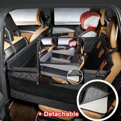 Waterproof Dog Car Hammock, Nylon Back Seat Extender with Mesh Pocket, Breathable Non-Slip Cover in 2 Sizes - product view 3
