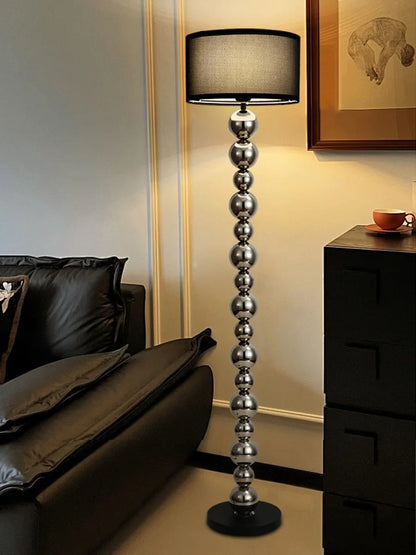 Modern LED Floor Lamp, Touch Switch, E27 Bulb Included, Three Color Temperatures, AC Powered, Black Metal Design - product view 3