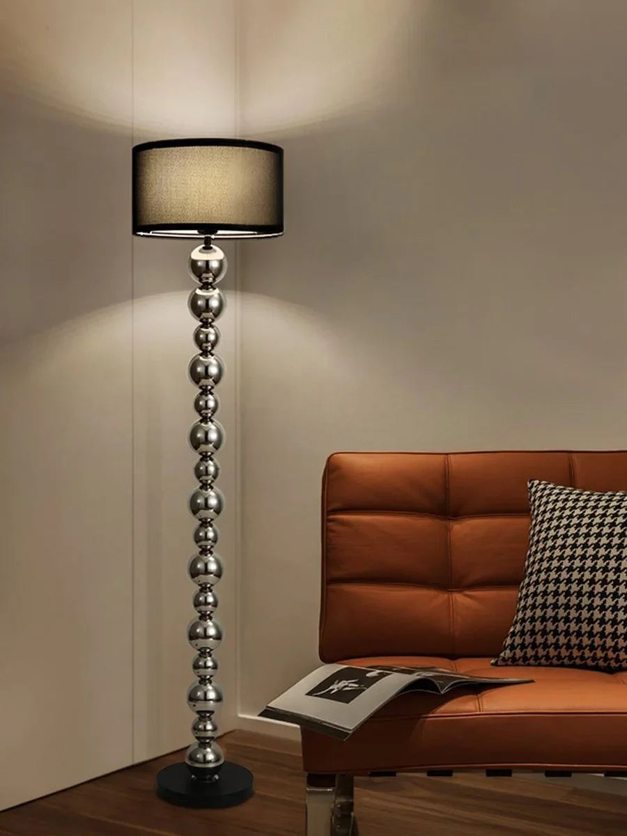 Modern LED Floor Lamp, Touch Switch, E27 Bulb Included, Three Color Temperatures, AC Powered, Black Metal Design - product view 5