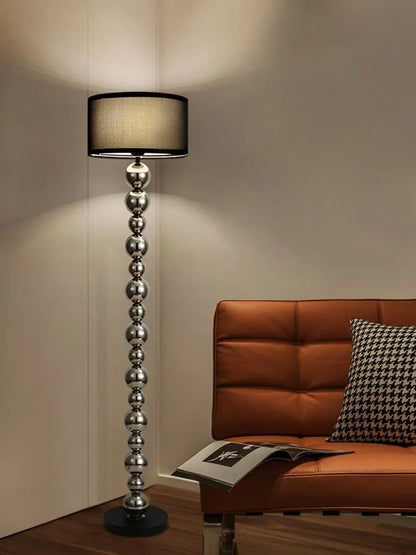 Modern LED Floor Lamp, Touch Switch, E27 Bulb Included, Three Color Temperatures, AC Powered, Black Metal Design - product view 5
