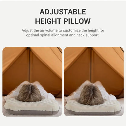 Inflatable Travel Pillow, Adjustable Air Volume, Breathable Honeycomb Support, Lightweight 170 g Design for Camping and Travel - product view 4