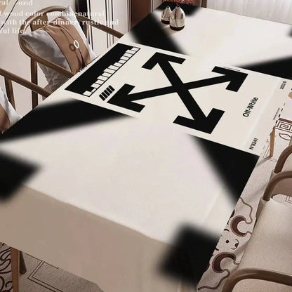 Waterproof Rectangular Printed Polyester Tablecloth, Oil-Resistant Surface Protection, Foldable Mantel Decor for Home and Events - product view 3