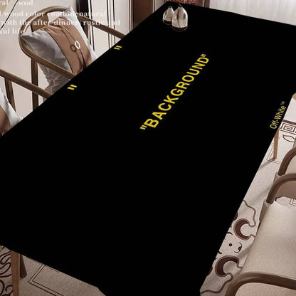 Waterproof Rectangular Printed Polyester Tablecloth, Oil-Resistant Surface Protection, Foldable Mantel Decor for Home and Events - product view 5