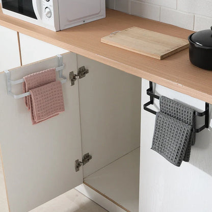 Over Door Drying Rack, Stainless Steel Double-Rod Towel Holder, Assembly Design for Space-Saving Kitchen and Bathroom Storage - product view 4