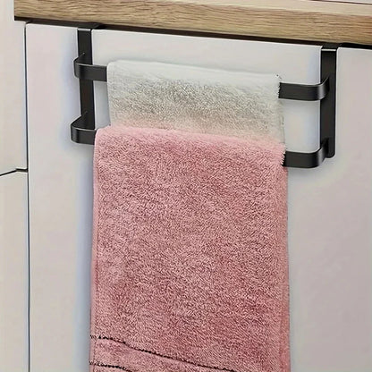 Over Door Drying Rack, Stainless Steel Double-Rod Towel Holder, Assembly Design for Space-Saving Kitchen and Bathroom Storage - product view 5