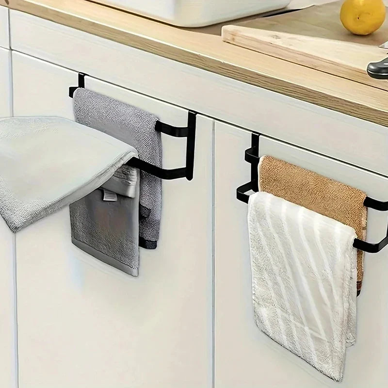Over Door Drying Rack, Stainless Steel Double-Rod Towel Holder, Assembly Design for Space-Saving Kitchen and Bathroom Storage - product view 6