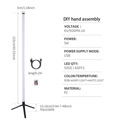 RGB LED Floor Lamp, 16 Million Colors, Music-Sync Mood Light, Stepless Dimming, Remote or App Control for Bedroom - product view 6
