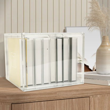 Transparent Ornament Storage Box, Stackable Plastic Display Case, Dustproof Reusable Organizer, 40×25×30cm for Collectibles - product view 3