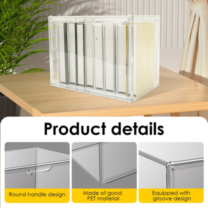 Transparent Ornament Storage Box, Stackable Plastic Display Case, Dustproof Reusable Organizer, 40×25×30cm for Collectibles - product view 6