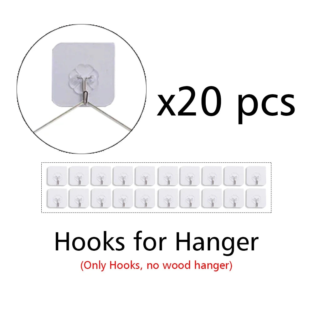 Magnetic Poster Hanger Frame, Teak, Pine and Oak Wood Styles, Black or White, 21–51cm for Canvas and Wall Art - product view 1