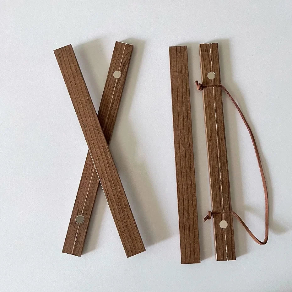 Magnetic Poster Hanger Frame, Teak, Pine and Oak Wood Styles, Black or White, 21–51cm for Canvas and Wall Art - product view 5