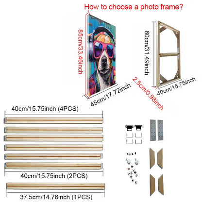 DIY Wooden Picture Frame Kit, Modern Rectangle Canvas Frame for Wall Art, Multiple Sizes for Posters and Home Décor - product view 4