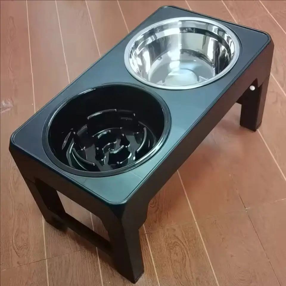 Elevated Dog Bowl Stand, Adjustable Raised Feeder with Double Stainless Steel Bowls, Sizes for Small, Medium and Large Dogs - product view 1