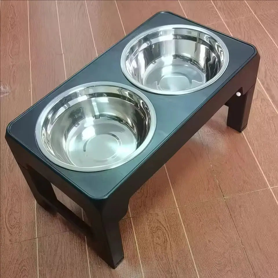 Elevated Dog Bowl Stand, Adjustable Raised Feeder with Double Stainless Steel Bowls, Sizes for Small, Medium and Large Dogs - product view 2