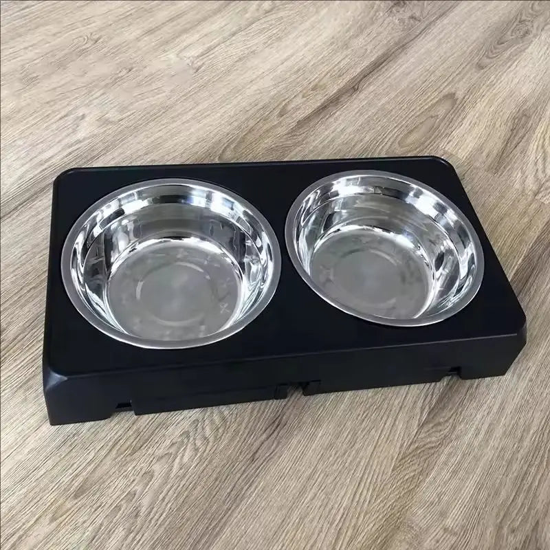 Elevated Dog Bowl Stand, Adjustable Raised Feeder with Double Stainless Steel Bowls, Sizes for Small, Medium and Large Dogs - product view 6