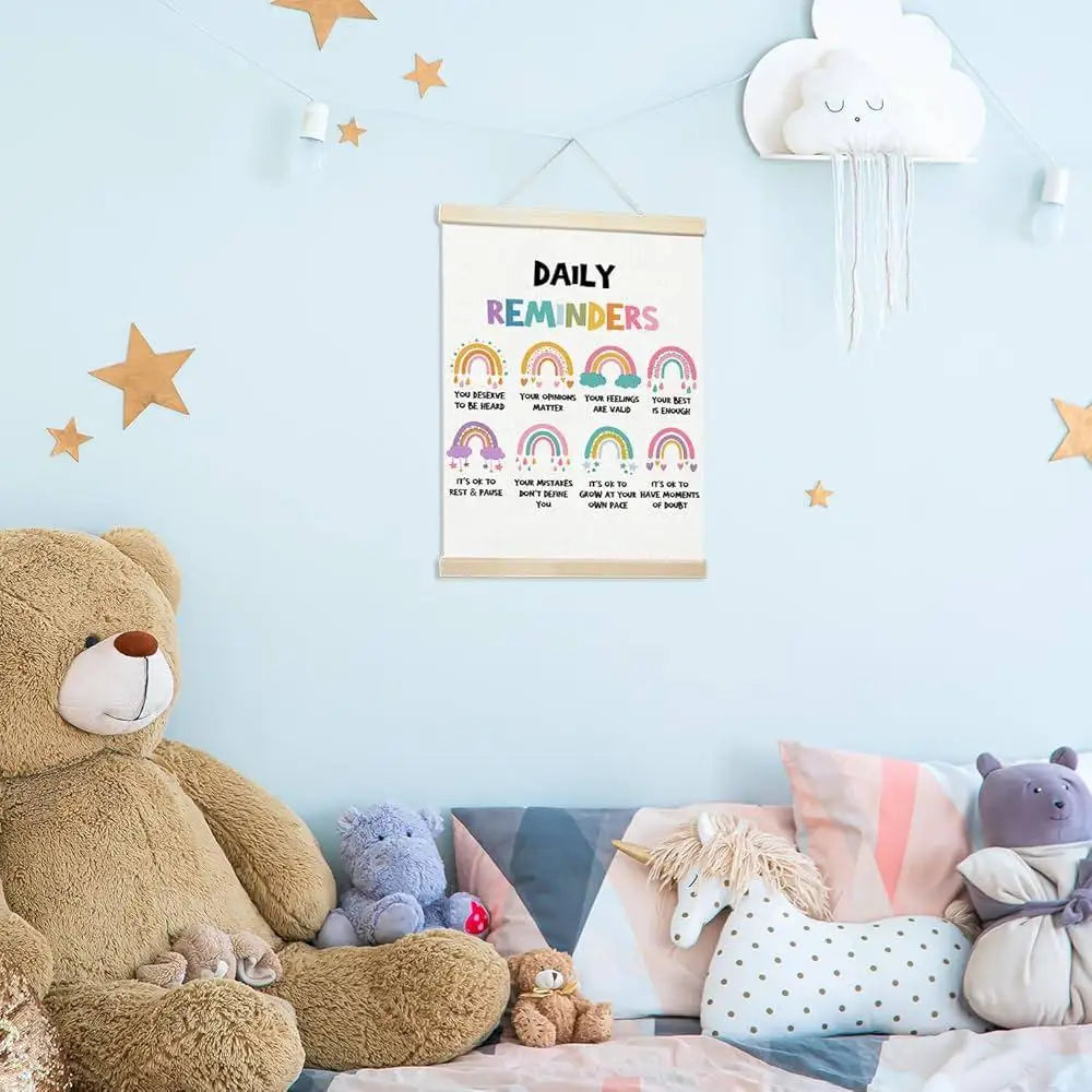 Magnetic Poster Hanger Frame, Pine Wood Rectangle Display for Prints, Photos and Maps, 21cm to 50cm Modern Size Options - product view 3
