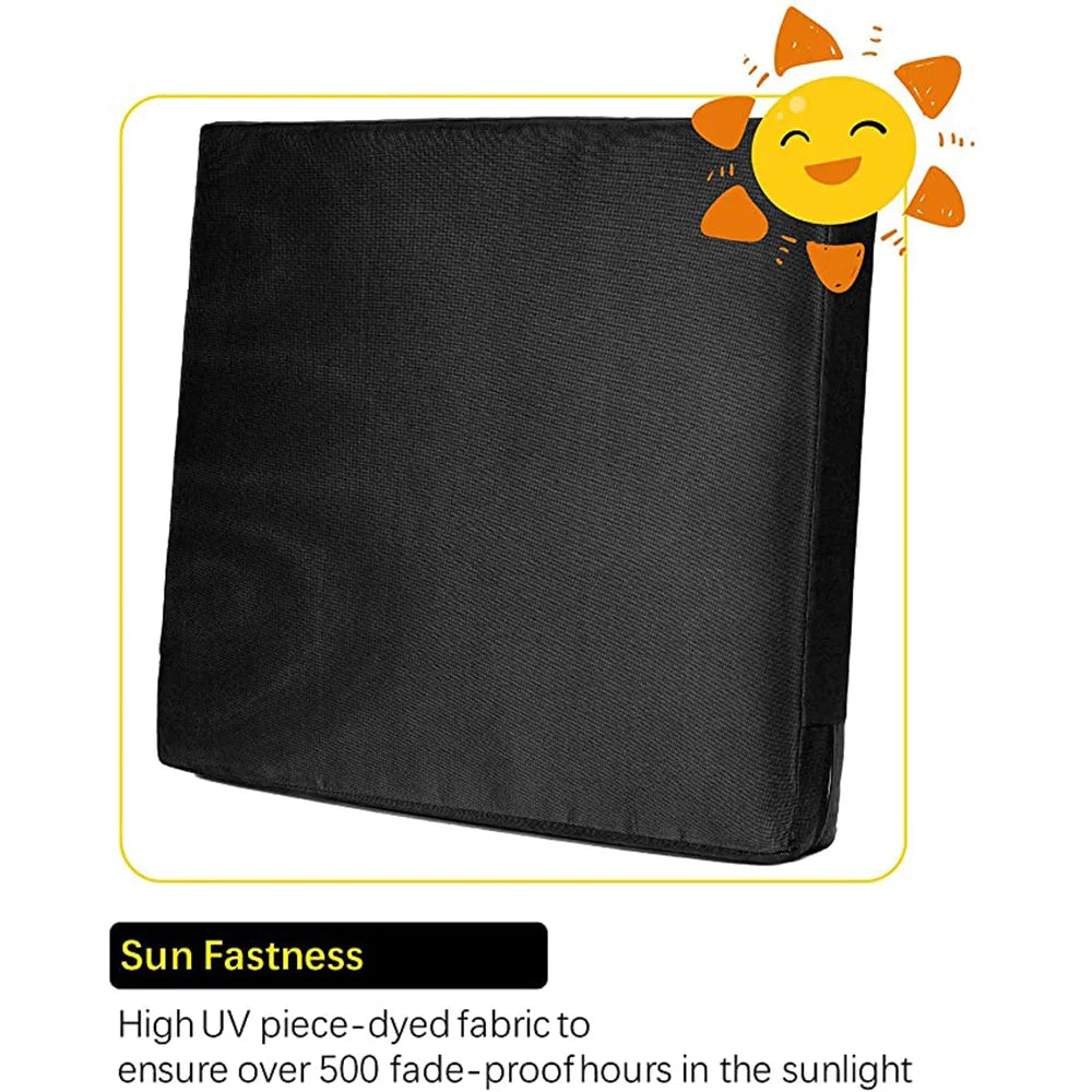 Outdoor Patio Cushion Cover, Water-Resistant Polyester Seat Slipcover, Square Replacement Cover in 12 Sizes and 3 Colors - product view 1